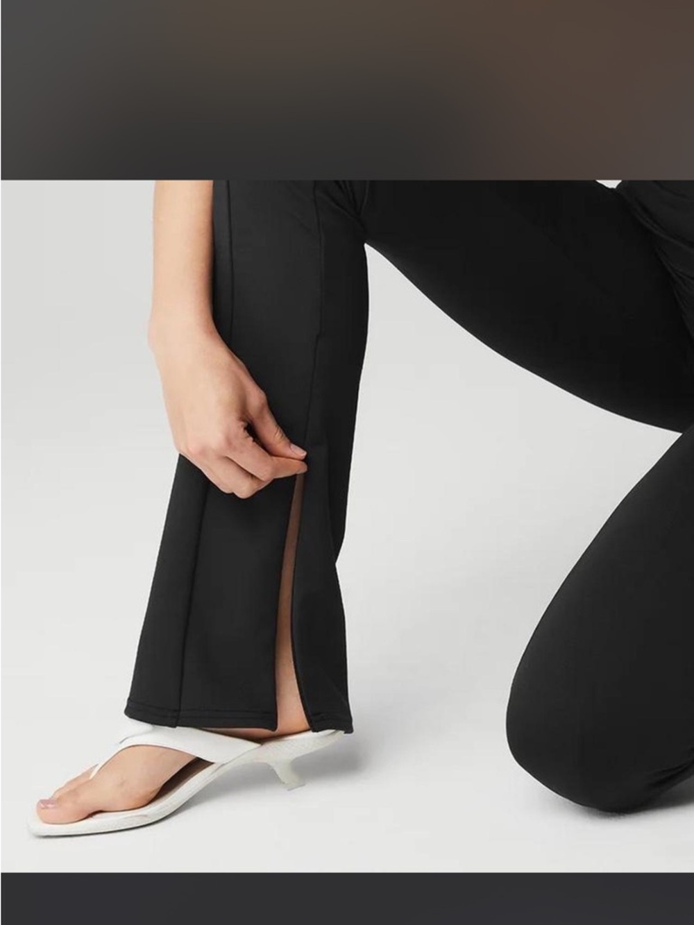 Alo Yoga High-Waist Zip It Flare Legging - Black Size Small Gym Athleisure - Picture 8 of 14